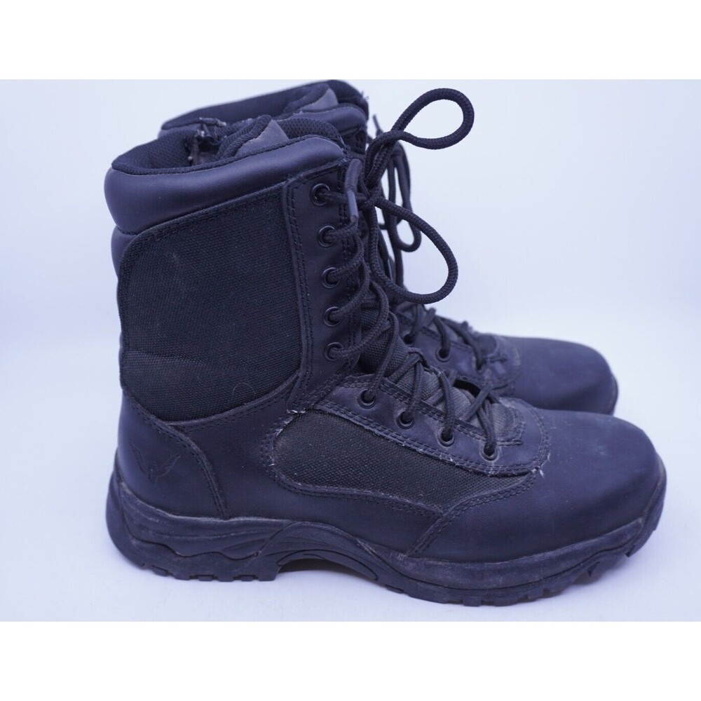 Thorogood 834-6044 Men's 8" Leather Side Zip Tactical Jump Boots Black Sz 9 Wide
